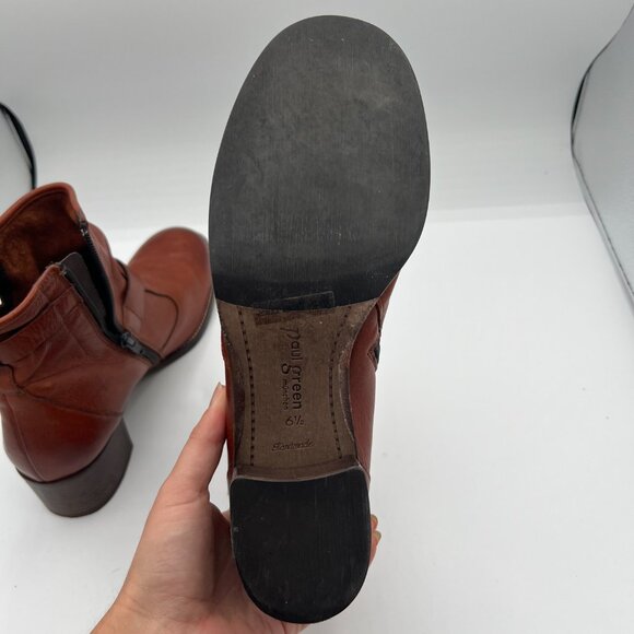 Paul Green Brown Leather Ankle Boots – Size 6.5 - Picture 11 of 13
